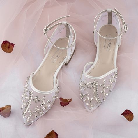 Yule Ball Shoes, Embroidered Wedding Shoes, Bride Shoes Flats, Elegant Shoes Flat, Bride Flats, Flat Wedding Shoes, Wedding Shoes For Bride, Shoes For Bride, Shoes Bride