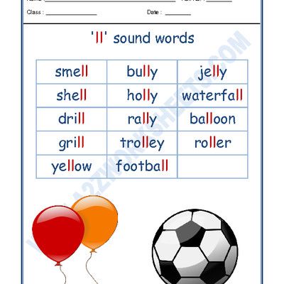 English Phonics Sounds - 'll' sound words-02 Phonics Sounds, English Phonics, Sound Words, First Grade, Phonics, Sound, Reading, Quick Saves