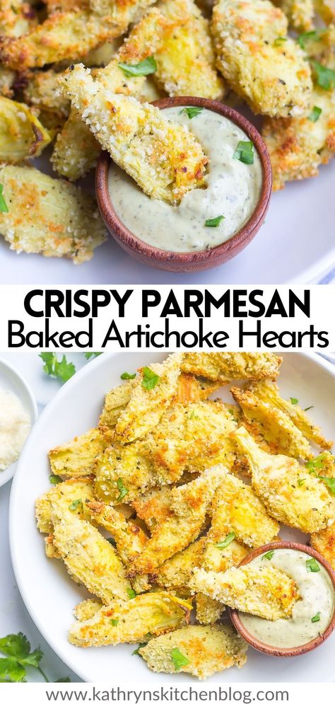 Baked Artichoke Hearts, Parmesan Artichoke, Roasted Artichoke Hearts, Fried Artichoke Hearts, Artichoke Bites, Artichoke Appetizer, Artichoke Heart Recipes, Fried Artichoke, Best Appetizer