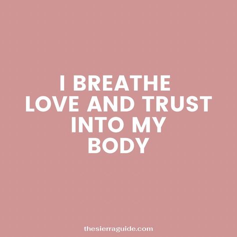 Self Trust Affirmation, Body Affirmations Positive, Trust Affirmations, Daily Affirmations For Self Love, Pink Affirmations, Body Affirmations, Affirmations For Healing, Jose Silva, I Love My Body