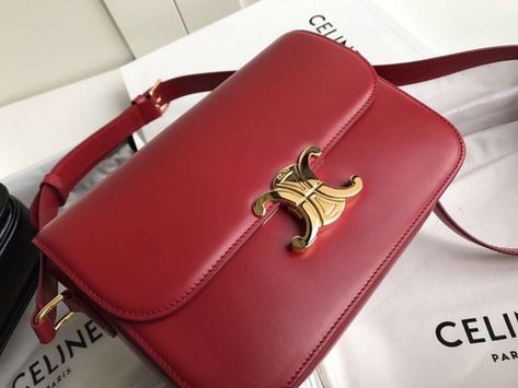 Celine MEDIUM TRIOMPHE BAG IN SHINY CALFSKIN RED #SS2019 #onlineshopping #discountbag #designerbag #fashionistas #fashionblogger #onlinesale #chanelbag #guccibag #yslbag #diorbag #hermesbag #pradabag #Delvauxbag #louisvuitton #authenticbag #bagforman #GabrielaHearst #celinebag #fendibag #guccibag #goyardbag #louisvuittonbag #yslbag #Diorbag #BottegaVenetaBag #ChloeBag #GivenchyBag #Guccibag #loewebag #Valentinobag #Goyardbag #Fendibag Celine Triomphe Bag Red, Red Celine Bag, Triomphe Bag, Online Fashion Boutique, Celine Bag, Gucci Bags, Chanel Bag, Online Fashion, Fashion Boutique