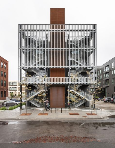 Image 5 of 16 from gallery of Striking Images of Exposed Steel: The Best Photos of the Week. Photograph by Paul Crosby Karimun Jawa, Parking Building, Stairs Architecture, Industrial Architecture, Fire Escape, Design Exterior, Building Facade, Architecture Office, Industrial Buildings