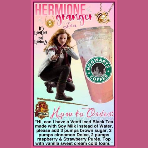 Harry Potter Starbucks Drink, Disney Starbucks Drinks, Special Starbucks Drinks, Movie Drinks, Starbucks Copycat Recipes Drinks, Starbucks Halloween Drinks, Starbucks Frappe, Starbies Drinks, Harry Potter Drinks