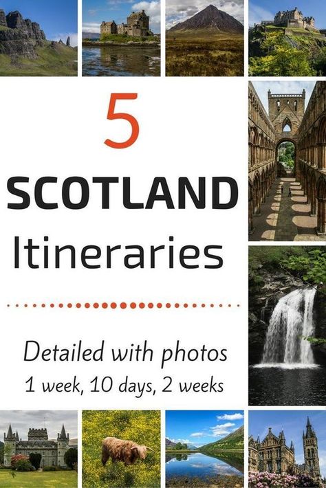 Plan your Scotland Trip with those 5 detailed Scotland itinerary suggestions - Stop by Stops with photos - including, Edinburgh, Glencoe, Trossachs, Isle of Skye...- Make the most of your Scotland Travel with some of the best Landscapes in Scotland Scotland Itinerary, Scotland Vacation, Scotland Road Trip, Scotland Trip, Visit Scotland, Voyage Europe, England And Scotland, Belem, To Infinity And Beyond