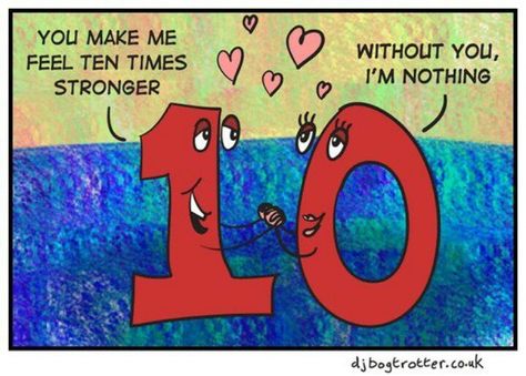 Place value lovin' Maths Funny, Math Comics, Math Cartoons, Nerdy Jokes, Funny Math Jokes, Math Puns, Math Valentines, Math Quotes, Nerd Jokes