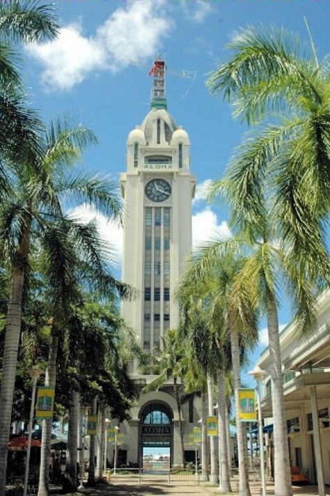 Aloha Tower Honolulu Harbor downtown Honolulu Assend to the top King Kamehameha, Hawaii Life, Aloha Hawaii, Honolulu Hawaii, Hawaii Island, Hawaii Vacation, Oahu Hawaii, Hawaiian Islands, Hawaii Travel