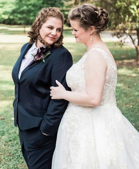 Plus Size Lesbian Wedding, Brunch Reception, Piedmont Park, Lesbian Wedding, Morning Wedding, Wedding Suits, In The Morning, The Morning, Art Ideas