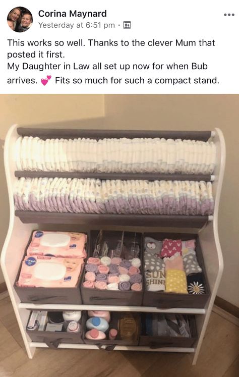 Organised Mum, Ikea Desk Hack, Baby Nursery Organization, Baby Room Organization, Baby Storage, Newborn Baby Tips, Newborn Mom, Baby Life Hacks, Baby Room Inspiration