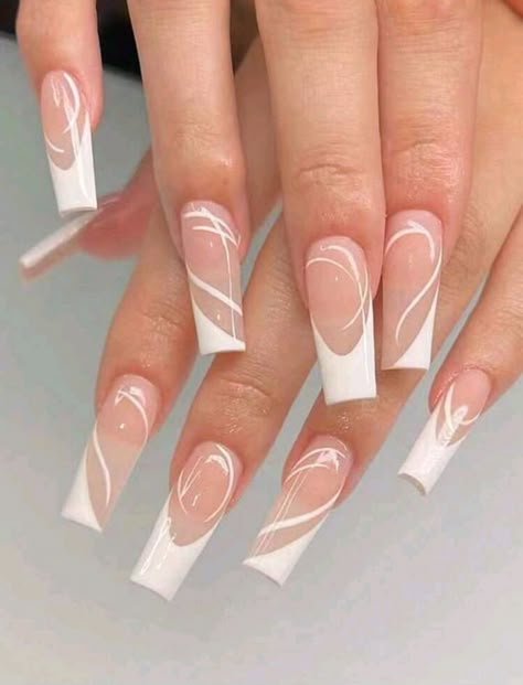 "Why settle for ordinary when you can have extraordinary nails?" #nailtrends #springnails #nails #manicure #springmanicure #naildesigns #nailart #manicure3804 Nails Ballerina Design, Simple Nail Designs White, Frenchie Nails, Era Nails, Ballerina Nail, French Tip Nail Designs, Formal Nails, Glamour Nails, Cute Acrylic Nail Designs