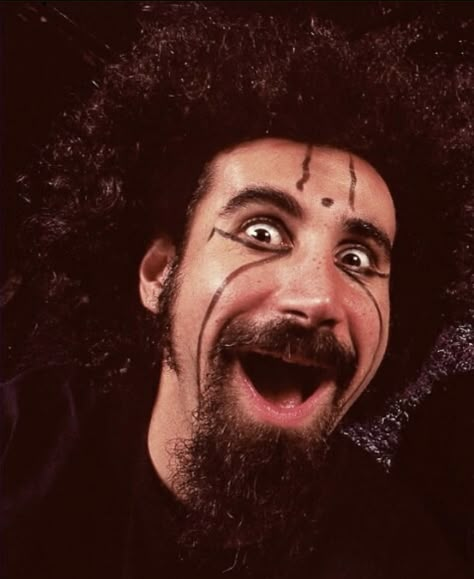 Serj Tankian 1998, Korn Makeup, Nu Metal Makeup, Serj Tankian 90s, Serj Tankian, Sausage Party, System Of A Down, Cool Bands