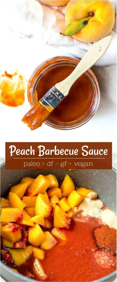 peach barbecue sauce recipe Diy Barbecue Sauce, Peach Bbq Sauce Recipe, Barbecue Sauce Recipe For Chicken, Spicy Barbecue Sauce Recipe, Barbecue Sauce Recipe Easy, Peach Bbq, Healthy Barbecue, Paleo Barbecue Sauce, Barbecue Sauce Recipe