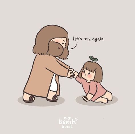 Pin on Dios Jesus Christ Illustration, His Princess, Christian Drawings, Christian Comics, Christian Cartoons, Jesus Cartoon, Cute Bibles, Bible Images, Bible Illustrations