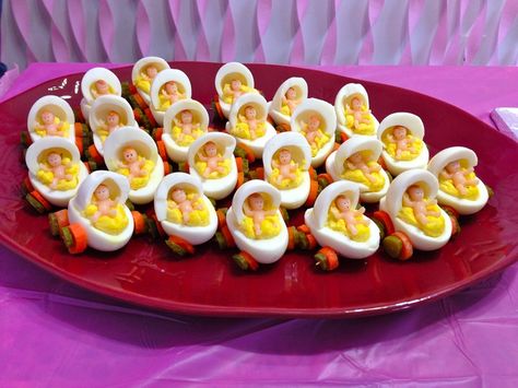 baby shower food ideas | Baby shower food Baby Shower Food Menu, Baby Shower Appetizers, Baby Shower Finger Foods, Shower Appetizers, Baby Shower Snacks, Eggs For Baby, Shower Food, Shower Bebe, Baby Shower Fun