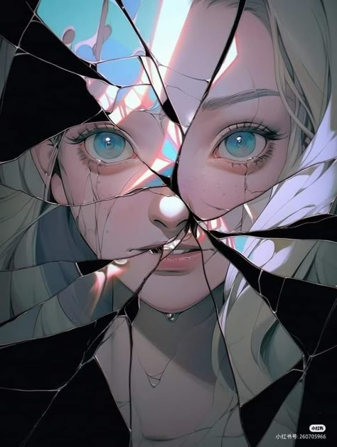 Digital Portrait Art, Broken Glass, Digital Art Anime, Ethereal Art, Anime Character Drawing, Art Poses, Anime Scenery Wallpaper, Anime Scenery, 그림 그리기