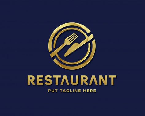 Luxury restaurant logo for business | Premium Vector #Freepik #vector #logo #frame #wedding #food Luxury Restaurant Logo, Restaurant Card Design, High End Restaurant, Resturant Logo, Business And Advertising, Restaurant Card, Restaurant Logos, Identity Card Design, Catering Logo