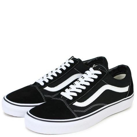 School Shoes Outfit, Old School Shoes, Vans Old School Shoes, Vans Old Skool Black, Vans Skate Shoes, Vans Old School, Old School Vans, Old Skool Vans, Vans Original