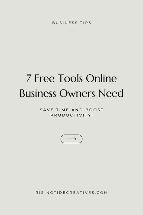 If you're an online business owner, you know that having the right tools can make a big difference in the success of your business. That's why we've put together this list of the 7 Free Must-Have Business Tools for Online Business Owners. From scheduling and invoicing tools to accounting and customer relationship management software, this list provides the perfect selection of solutions to help you get the most out of your business. Get ready to take your business to the next level! Business Tools & Resources, Free Business Tools, Branding Content, Small Business Tools, Online Business Tools, New Business Ideas, Customer Relationship Management, Email Marketing Strategy, Marketing Skills