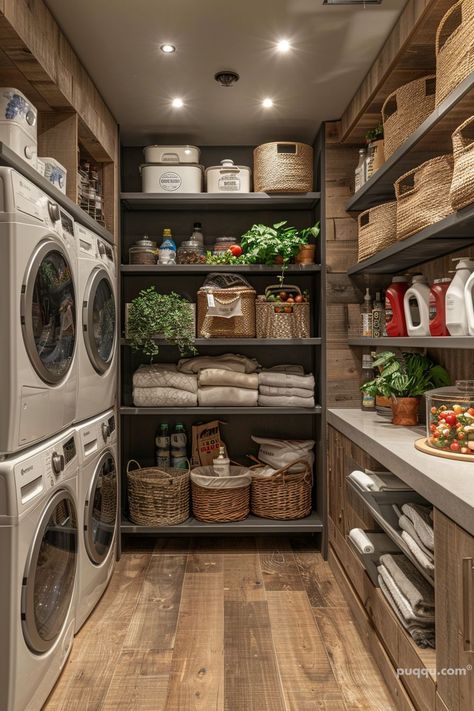 Pantry Laundry Room Combo, Rooms Makeover, Laundry Combo, Room Organizers, Laundry Renovation, Laundry Room Pantry, Room Pantry, Organization Laundry, Laundry Mudroom