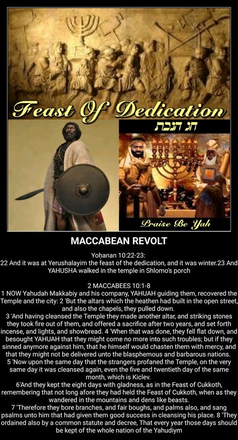 Happy Feast Of Dedication! Happy Feast Of Dedication, Feast Of Dedication Israelite, Feast Of Dedication Decorations, Feast Of Dedication, Happy Feast, Ancient Israelites, Hebrew Roots, Biblical History, Happy Sabbath