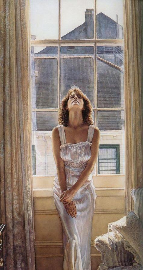 Art - Steve Hanks Steve Hanks, Double Exposition, Tableau Art, Watercolor Artists, Realistic Paintings, Woman Painting, Watercolor Artist, Various Artists, American Artists