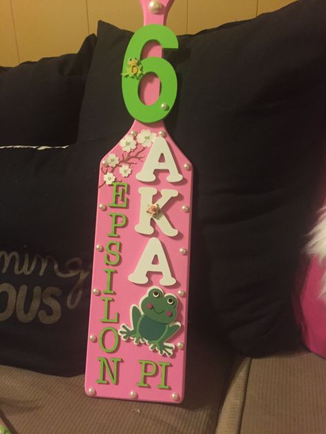 Alpha Kappa Alpha Paddle Aka Paddles Alpha Kappa Alpha, Aka Paddle, Aka Paddle Ideas, Alpha Kappa Alpha Paddles, Alpha Kappa Alpha Door Mat, Alpha Kappa Alpha Crafts, Kappa Alpha Psi Paddle, Kappa Delta Letters Painted, Sorority Canvas Paintings