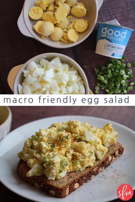 Stay Fit Mom Egg Salad, What To Eat With Egg Salad, Healthy High Protein Egg Salad, Macro Friendly Egg Salad, Stay Fit Mom Breakfast Recipes, Bariatric Egg Salad, Macro Friendly Summer Recipes, Breakfast Egg Salad, Macros Friendly Recipes