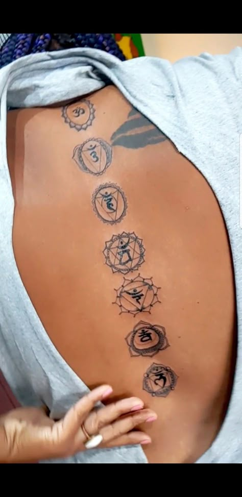 Chakra Tattoos, Chakras Tattoo, Portuguese Tattoo, Om Tattoo Design, Chakra Tattoo, Red Ink Tattoos, Spine Tattoos For Women, Tattoos Inspo, Dope Tattoos For Women