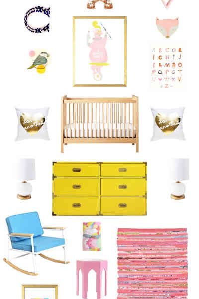 Yellow Baby Room, Girl Nursery Colors, Pink Baby Room, Lay Baby Lay, Frozen Room, Baby Room Colors, Girl Nursery Themes