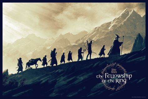 Fellowship Of The Ring Silhouette, Fellowship Silhouette, Matt Ferguson, Bookmarks Ideas, Rings Tattoo, Ideas Cuadros, Lord Of The Rings Tattoo, The Fellowship Of The Ring, Lotr Art