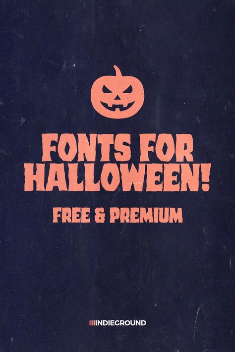 Halloween is here! It's always challenging to create interesting artworks and not easy to find well-crafted #fonts to achieve that creepy but authentic look. This year we decided to do the dirty work for you. Enjoy this collection of terrific Free & Premium #halloween fonts! #halloweenfonts #fonts #free #freefonts #horror #creepy #spooky #horrorfonts #freehalloweenfonts #splatter #pumpkin Halloween Fonts Free, Halloween Logo Ideas, Halloween Typeface, Free Halloween Font, Spooky Lettering Halloween Fonts, Free Spooky Fonts, Interesting Fonts, Happy Halloween Font, Halloween Graphic Design