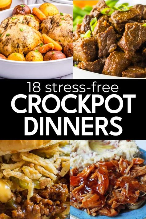 Discover a world of delicious and easy-to-make crockpot recipes that will save you time and effort in the kitchen. From hearty soups to flavorful stews, these crockpot recipes are perfect for busy weekdays or lazy weekends. Let your slow cooker do the work for you while you sit back and relax. Check out our collection of mouth-watering crockpot recipes and take your cooking skills to the next level! Great for beginners or seasoned chefs looking for convenient meal options. Crockpot Recipes 10-12 Hours, Crockpot Meal Recipes Dinners, Quick Dinner Ideas Crockpot, Slow Cooker Recipes For One Person, Dump And Go Crock Pot Meals, Crock Pot All Day Recipes, Crockpot Recipes Dinner Comfort Foods, Crockpot All Day Recipes, Six Sisters Recipes Slow Cooker