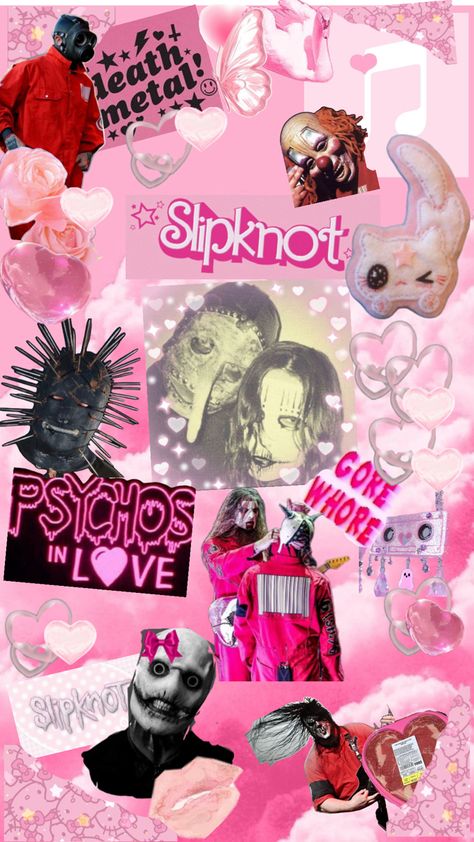 Pink metal Slipknot 2015 Wallpaper Aesthetic, Metal Girlfriend, Baddie Backgrounds, Slipknot Wallpapers, Weird Wallpapers, Band Wallpaper, Music Board, Band Wallpapers, Corey Taylor