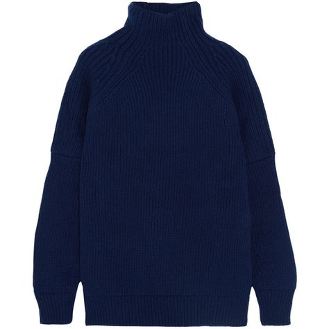 Victoria Beckham Wool turtleneck sweater ($525) ❤ liked on Polyvore featuring tops, sweaters, victoria beckham, navy, polka dot shirts, chunky turtleneck sweater, turtle neck sweater, blue sweater and blue turtleneck sweater Navy Blue Turtleneck, Loose Turtleneck Sweater, Polyvore Chic, Casual Oufits, Turtle Neck Shirt, Blue Turtleneck, Chunky Turtleneck Sweater, Wool Turtleneck Sweater, Woolen Sweaters