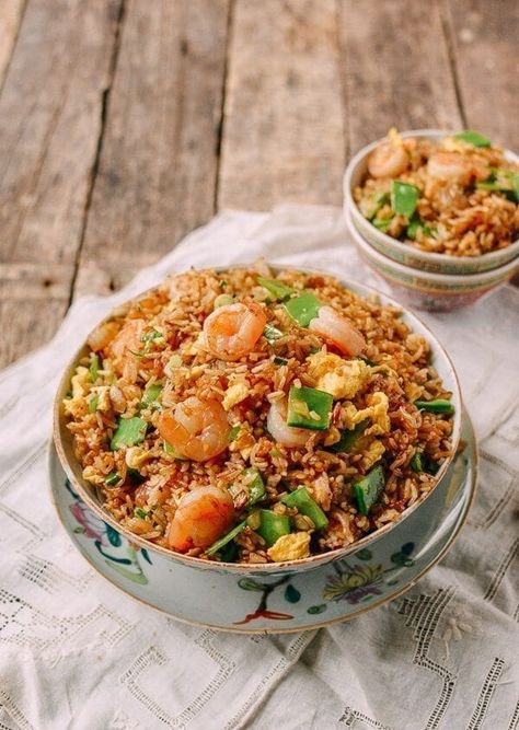 Shrimp With Lobster Sauce, Fried Rice Dishes, Wok Of Life, Chinese Sausage, Woks Of Life, Asian Rice, The Woks Of Life, Wok Cooking, Shrimp Fried Rice