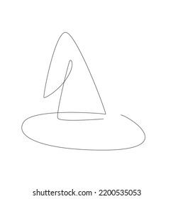 Fine Line Witch Hat Tattoo, Simple Witch Hat Tattoo, Line Art Halloween, Drawing Cookies, Witches Tattoo, Witch Hat Tattoo, Witch Hat Drawing, Halloween Line Art, Hat Drawing