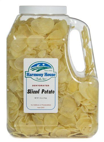 Harmony House Foods Dried Potatoes Sliced 32 oz Gallon Size Jug *** More info could be found at the image url. Dehydrated Potatoes, Dehydrate Potatoes, Potato Slices, Dried Potatoes, Harmony House, Diced Carrots, Dried Vegetables, White Potatoes, Freeze Drying Food