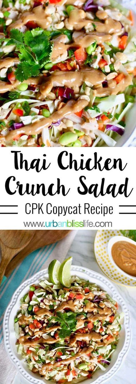 Chicken Salad With Peanut Dressing, Thai Crunch Salad, Salad With Peanut Dressing, Salad Taco, Salad Macaroni, Salad Kale, Crunch Salad, Thai Chicken Salad, Resep Salad