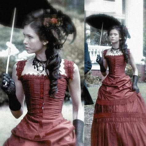 Tvd Vampire, 1800s Dresses, Katherine Pierce Outfits, Vampire Diaries Outfits, Katerina Petrova, Katherine Pierce, Vintage Gowns, Vibe Clothes, Fashion Tv