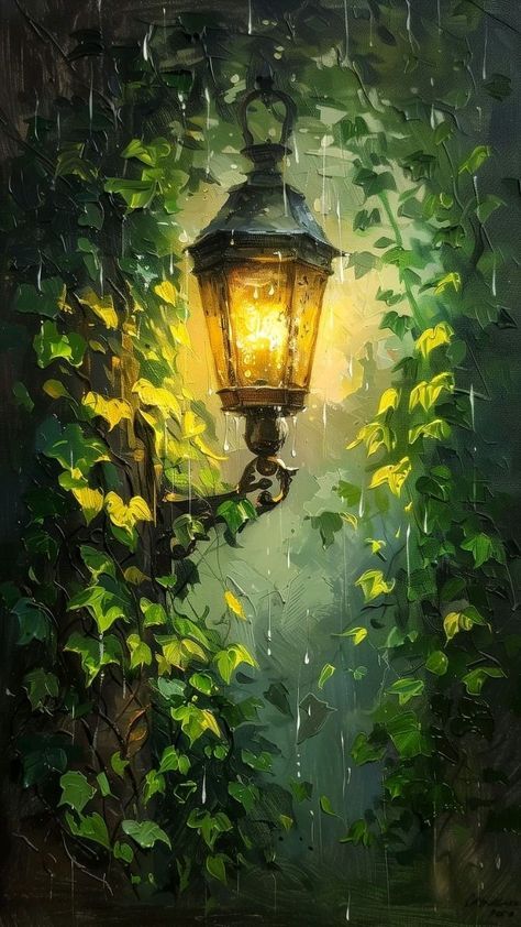 Lantern Painting, Landscape Painting Tutorial, Rain Painting, Photoshop Painting, Architecture Painting, The Eclipse, Art Gallery Wallpaper, Best Pics, Nature Art Painting