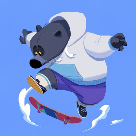 character & illustration 08 on Behance Bear Character Design, Painting Animation, Digital Art Animation, Animal Character Design, Bear Character, Art Skills, Bear Illustration, Animation Studios, Animal Character