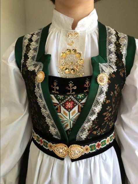 Norwegian Bunad Traditional Dresses, Traditional Norwegian Clothing, Bunad Dress, Norwegian Dress, Norwegian Clothing, Norwegian Bunad, Scandinavian Costume, Folklore Fashion, Costumes Around The World