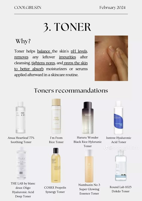 Skin Care Products For Acne, Acne Skin Care Routine, Routine For Combination Skin, Toner Skincare, Products For Acne, Korean Skin Care Secrets, Haut Routine, Skin Facts, Skin Care Basics