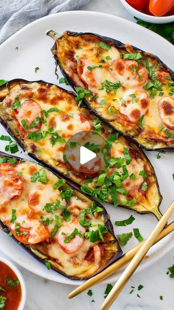 Tuscan Seasoning, Eggplant Pizza, Cook Vegetarian, Eggplant Pizzas, Vegetarian Sides, Baked Dinner, Dairy Free Cheese, Health Dinner, Vegan Cookbook