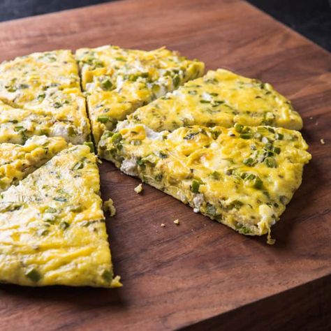 Asparagus and Goat Cheese Frittata for Two | America's Test Kitchen Healthy Vegetable Sides, Asparagus And Goat Cheese, Recipes For Two People, Broccoli Feta, Feta Frittata, Asparagus Frittata, Cooks Illustrated Recipes, Goat Cheese Frittata, Potato Frittata