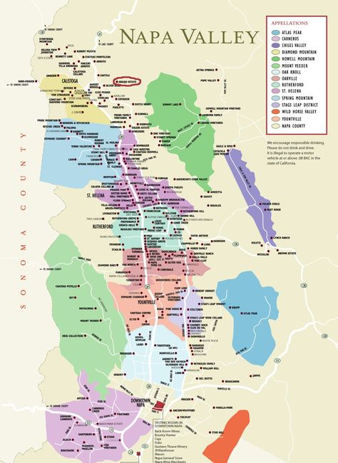 We Study Wine: Map of Napa Valley Wineries Napa Valley Map, Nappa Valley, Valley Of The Moon, San Francisco Airport, Napa Wineries, Napa Valley Wineries, State Of California, Wine Map, Napa Wine