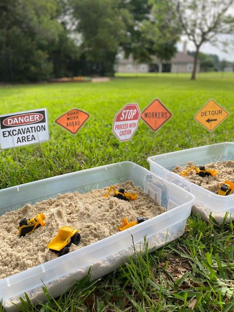 Ideas For Construction Birthday Party, Number 2 Construction Birthday Cake, Dirt Pudding Construction Party, I’m 3 And Digging It, Digging 2 Birthday, Three Construction Party, Truck Two Year Old Birthday, Excavator Birthday Party Activities, Truck Birthday Activities