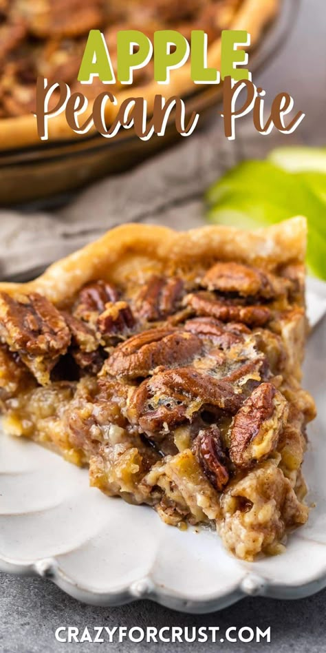 Apple Pie Pecan Topping, Apple And Pecan Pie, Apple Pecan Dessert, Pies To Sell, Apple Pecan Pie Recipe, Pecan Apple Pie, Apple Pecan Pie, Apple Pumpkin Pie, Just Pies