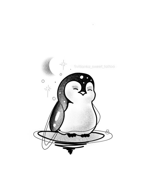 Penguin Tattoo Cute, Cartoon Penguin Tattoo, Small Penguin Tattoo, Simple Penguin Tattoo, Penguin Tattoo Design, Penguin Tattoo Ideas, Penguin Tattoos, Penguin Sketch, Cartoon Tattoo Ideas