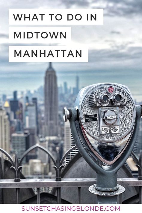 What to do in Midtown Manhattan - Heading to New York? Need some ideas for what to do in Midtown? Check these spots out. #newyork #traveltips Where To Stay In Nyc, Eat In New York City, Nyc Travel, Winter Shopping, Grand Central Terminal, To Do In New York, The Empire State Building, Radio City Music Hall, Manhattan Nyc