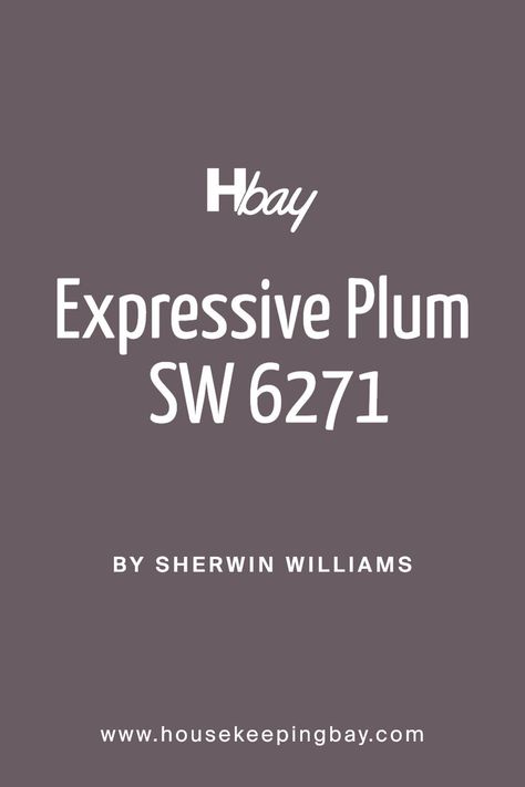 Expressive Plum SW 6271 by Sherwin Williams Expressive Plum, Sherwin Williams Coordinating Colors, Purple Paint Colors, Trim Colors, Purple Paint, Deep Purple Color, Warm Undertone, Coordinating Colors, Sherwin Williams